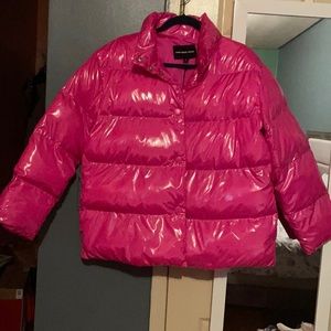 Who What Wear Hot pink bubble coat